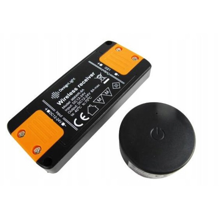 Set intrerupatoare Design Light OLI cu touch si dimmer, 12V/24V, 10m, 8A