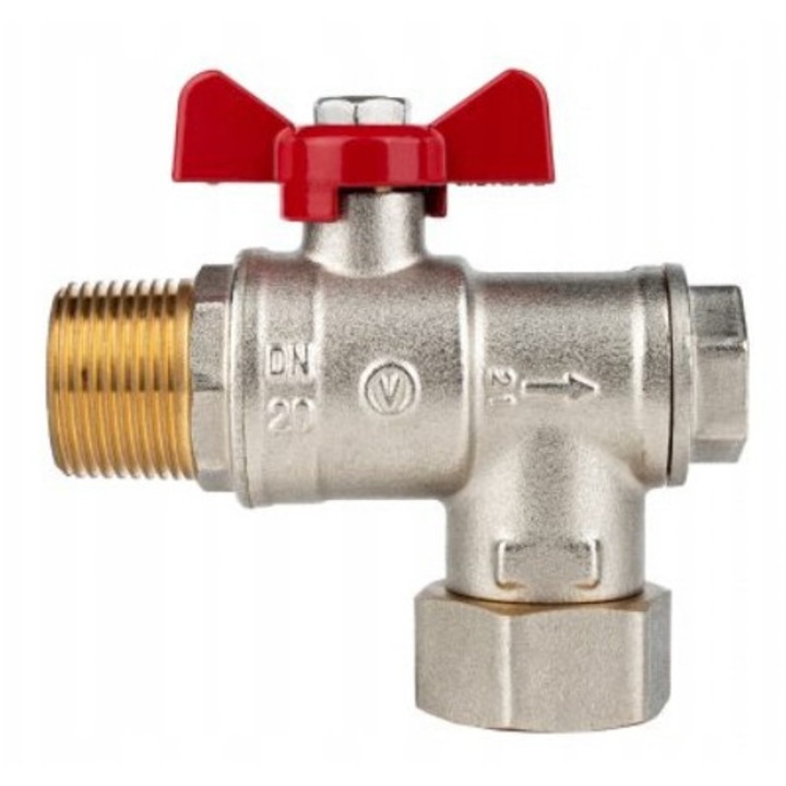 Robinet cu bila Valvex 3/4'' DN 20, cu filtru si magnet neodym, 6200 Gs, dimensiuni compacte