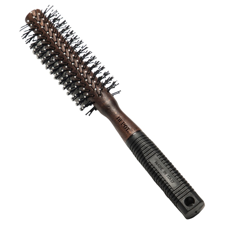 Depot, Accessories No. 724, Round, Par Brush, Black/Brown, Size S, For Styling