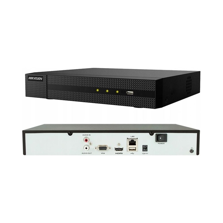 IP рекордер HikVision HiWatch HWN-4108MH, 8 канала, 8MP, поддържа 8 камери, размери 315x240x48mm