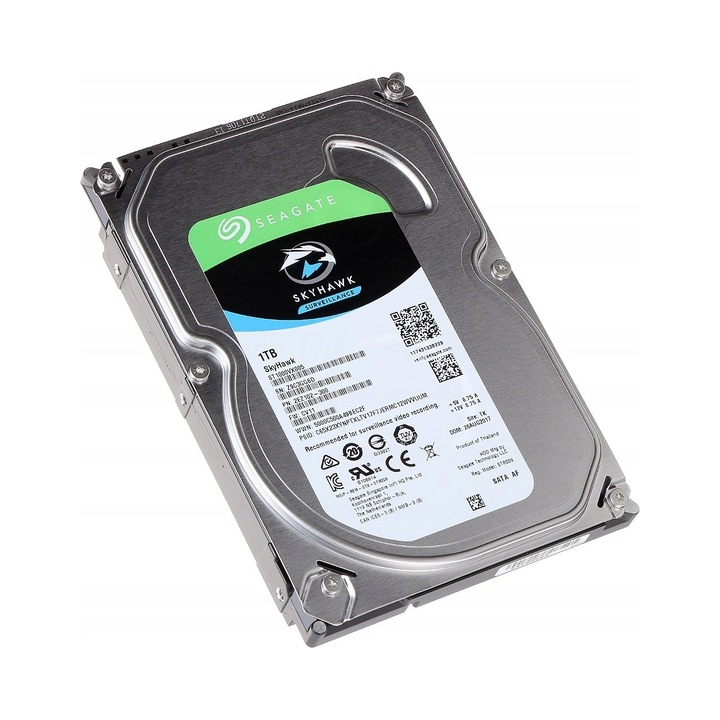 Твърд диск HDD Seagate SkyHawk 1TB 64MB 3,5" за видеонаблюдение CCTV