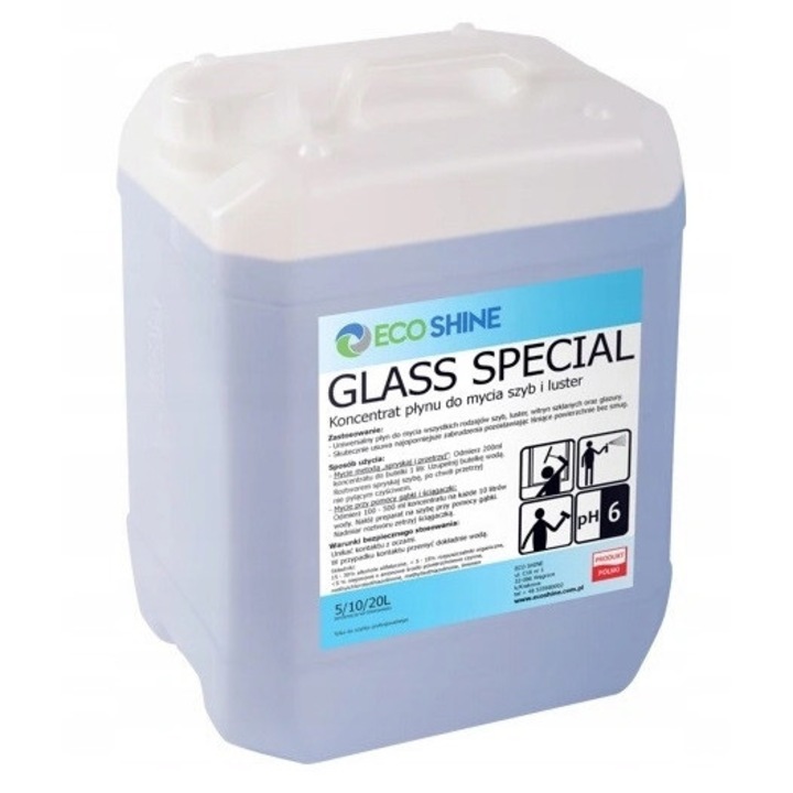 Ablaktisztító oldat, ECOSHINE, koncentrátum 5l, univerzális, üveghez és tükrökhöz