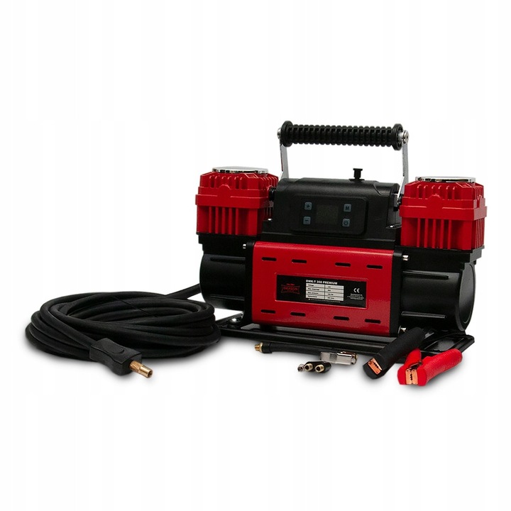 Compresor auto Dragon Winch DWK-T 350 PREMIUM, 90A, 150 PSI, set cu 3 capete, 12V