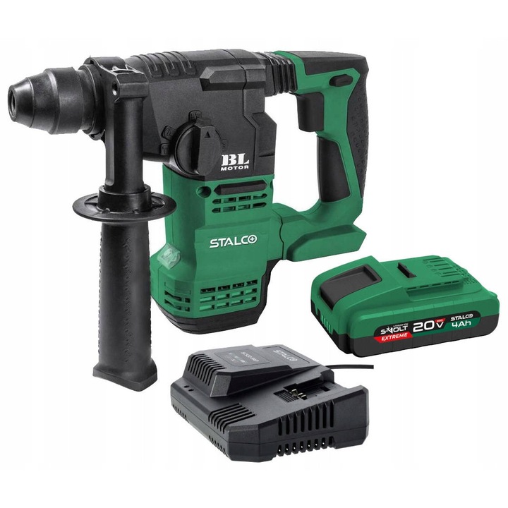 Rotopercutor Stalco RHS20-18BL, 20V, 2 x 4Ah, 2,3 J, 2,47 kg
