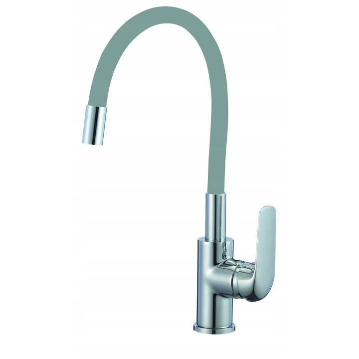 Baterie sanitara, Hydroland, EMMA, crom/gri, inaltime maxima 54cm, montaj unica, set complet