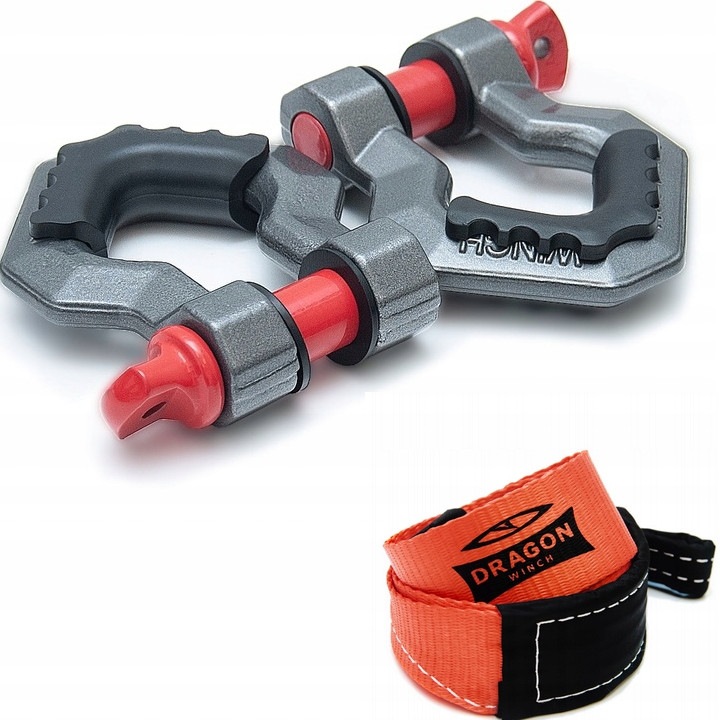Set 2 Szekle 3/4 4,75T + 1 Curea 9m 8T pentru Winch Off Road 4x4