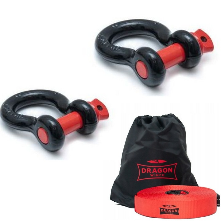 DRAGON WINCH x2 Catusa 1/1 8,5 t + x1 CUREA 20m 5T OFF ROAD ATV csörlő