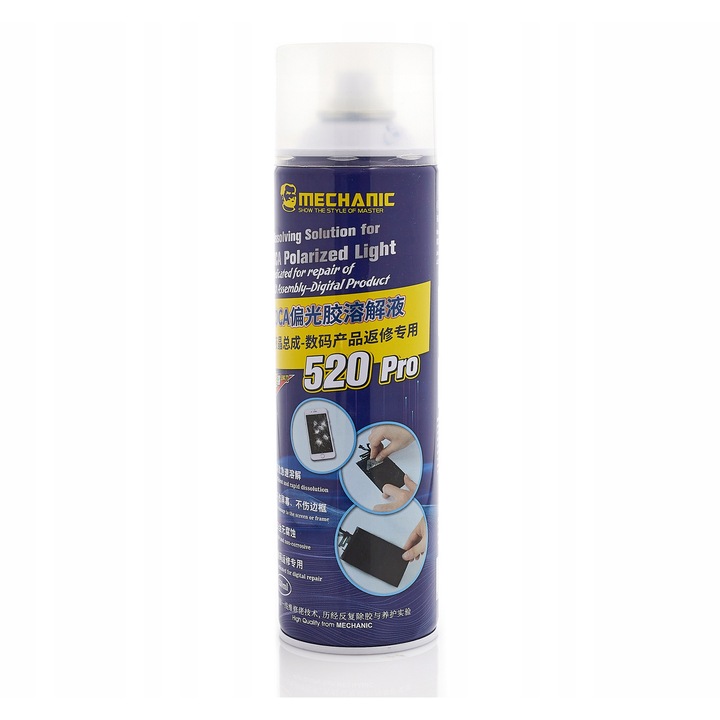 Dispersor Techrebal 520 PRO pentru indepartarea adezivului polaroid LCD, 550ml