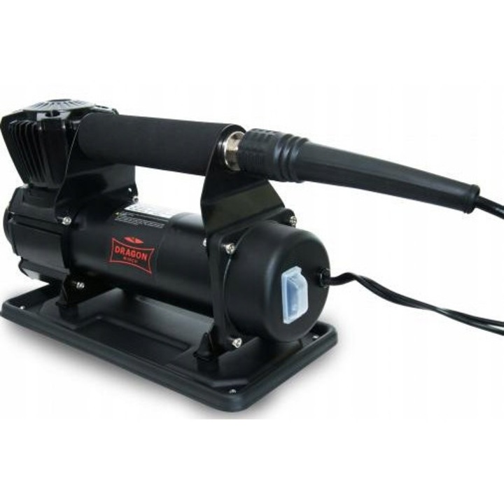 Compresor auto portabil Dragon Winch 200 PSI, manometru integrat, 12V, 32x13,5x20cm, set complet