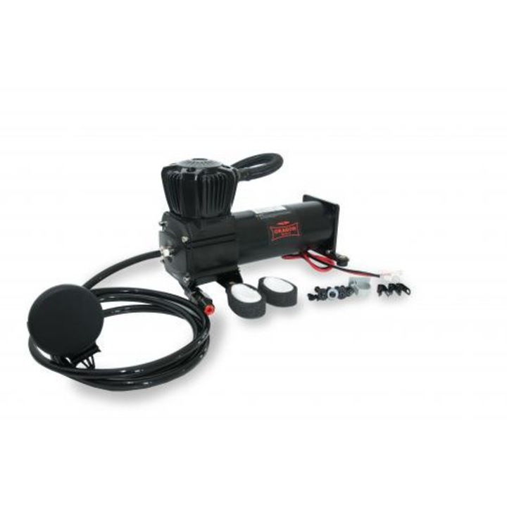 Compresor auto Dragon Winch 12V, 200 PSI, 13,7 BAR, portabil, 29x12,5x17cm, set complet