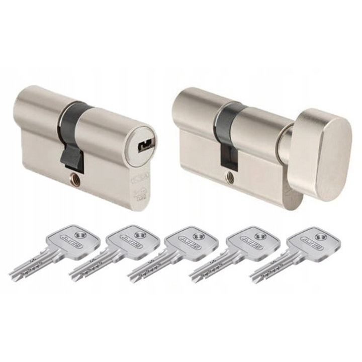 Abus D10 hengerzár készlet 45x30mm, 45x30G, 5 kulcs, gyöngyház nikkel