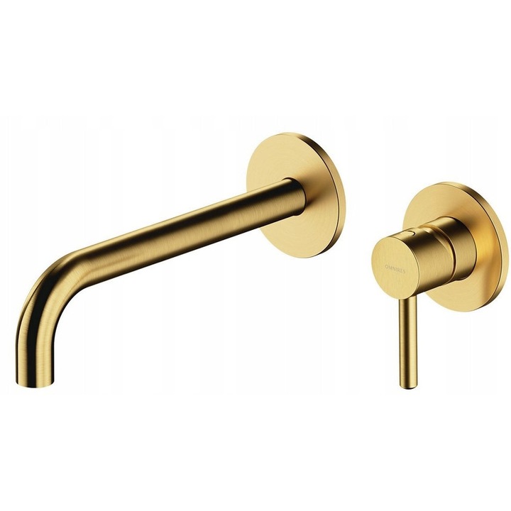 Süllyesztett csaptelep, szálcsiszolt sárgaréz, 19-21,5 cm, ECO WATER technológia, komplett szett