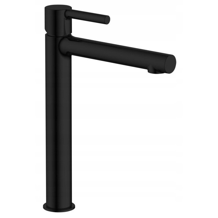 Настолен смесител за мивка Diamond Aruba, месинг, черен, единичен монтаж, керамичен регулатор.