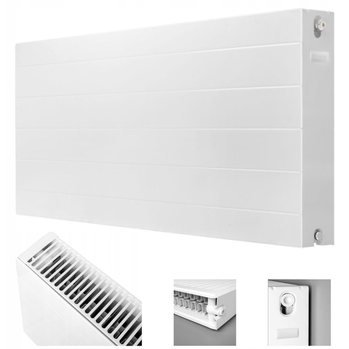 Calorifer decorativ din otel DIAMOND DV22 50x120cm, alb, cu ventil de aerisire, set complet