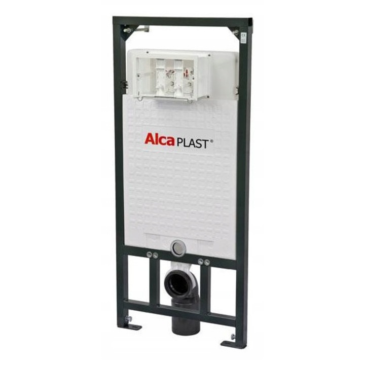 Alcaplast A101/1200 vékony WC szerelőrendszer, gipszkarton falhoz, 0-200 mm, 530x1195x145 mm, 13,9 kg