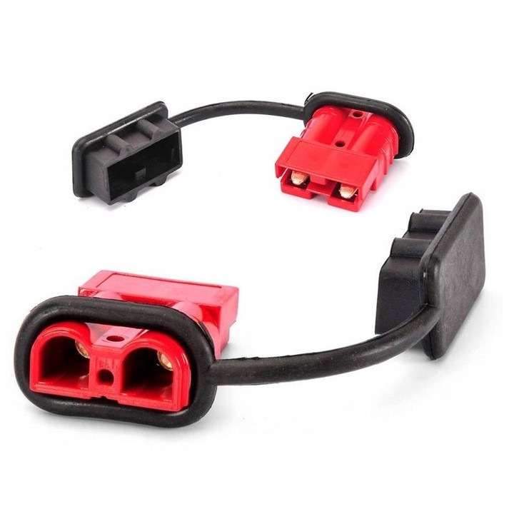 Nagyáramú csatlakozó Dragon Winch csörlőhöz, 79x55x25mm, 12V/24V, piros/fekete