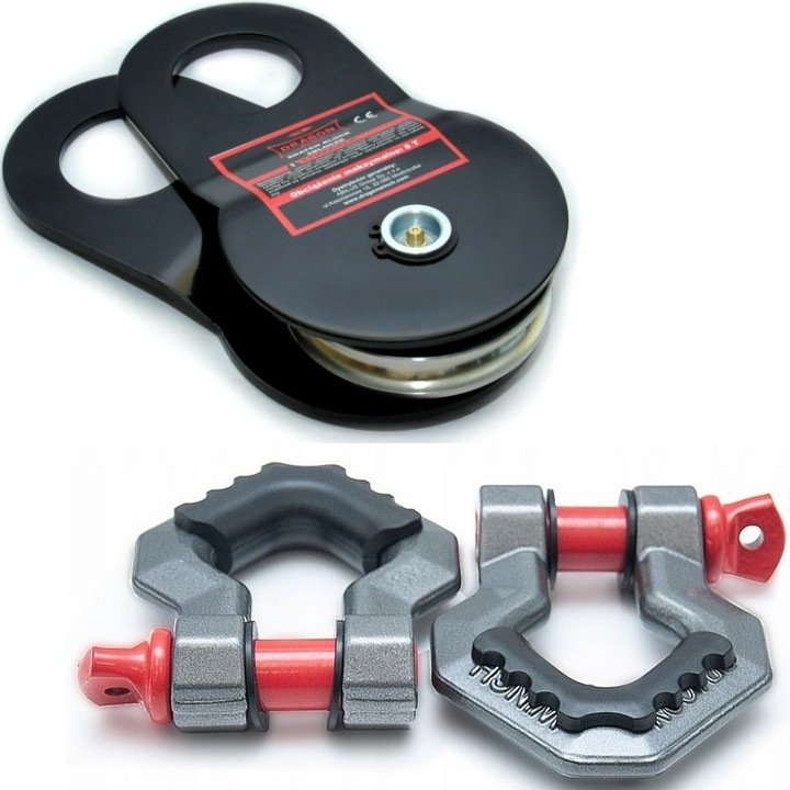 DRAGON WINCH x1 Csiga 8T 8000kg + x2 Bilincs 3/4 4,75T csörlő QUAD ATV
