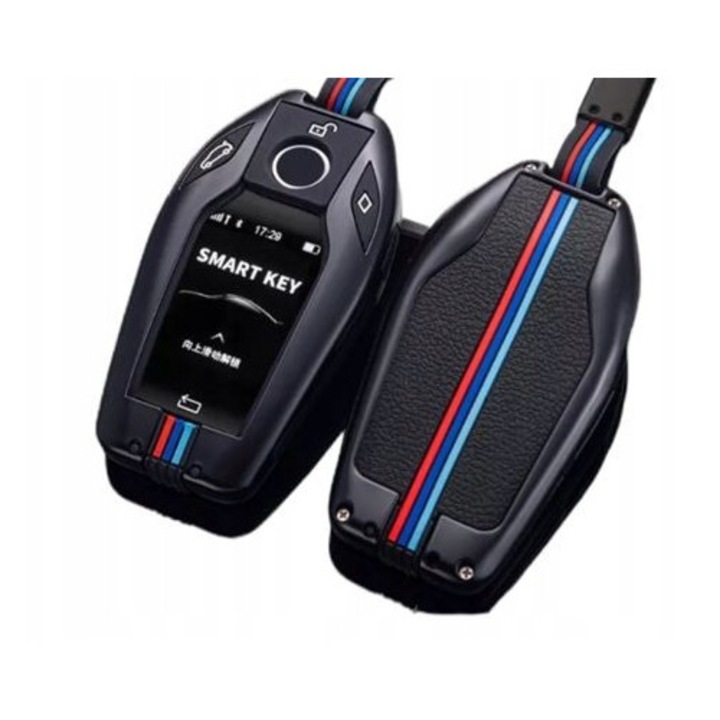 Husa pentru cheie auto BMW, fluorescenta, negru