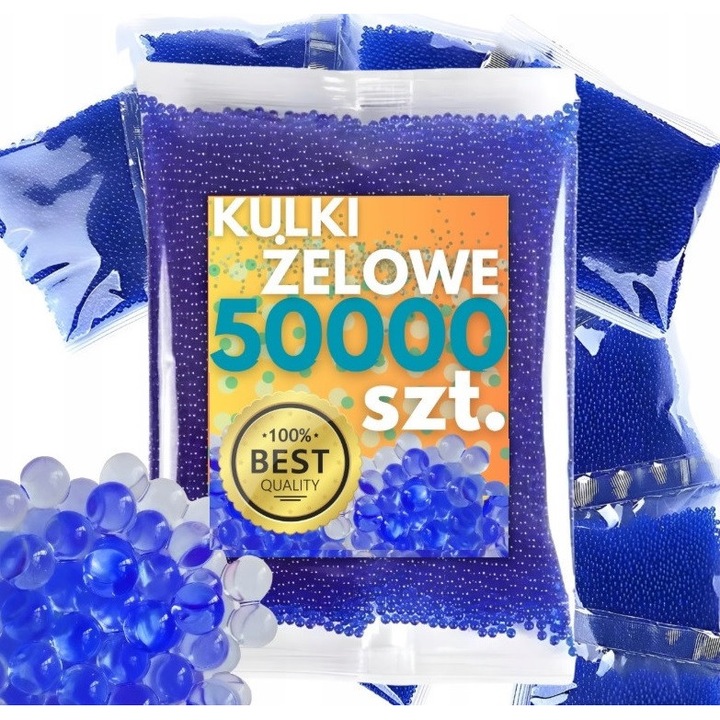 Gél vízgolyók 7-8mm pisztolyhoz, puskához, virágöntözéshez 50.000 db