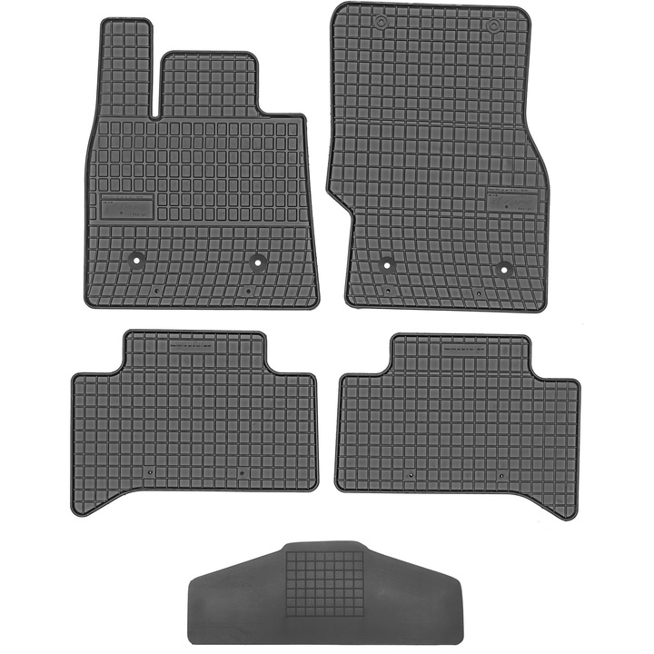 Set covorase auto FROGUM, Max-Dywanik, negru, cu protectie tunel central, 74x24cm