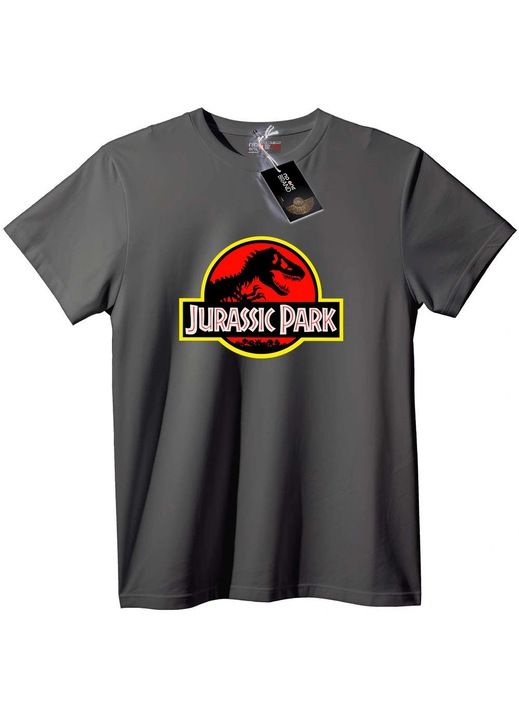 Jurassic Park logós póló, Szürke
