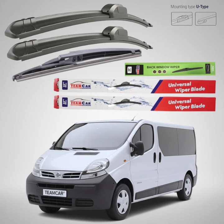 Stergatoare Nissan Primastar X83 Bus L2H1 (2001–2006) Flat, Set Complet – TeamCar®