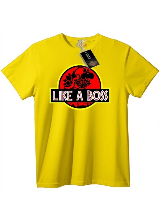 Tricou Like a Boss, Galben, 4XL
