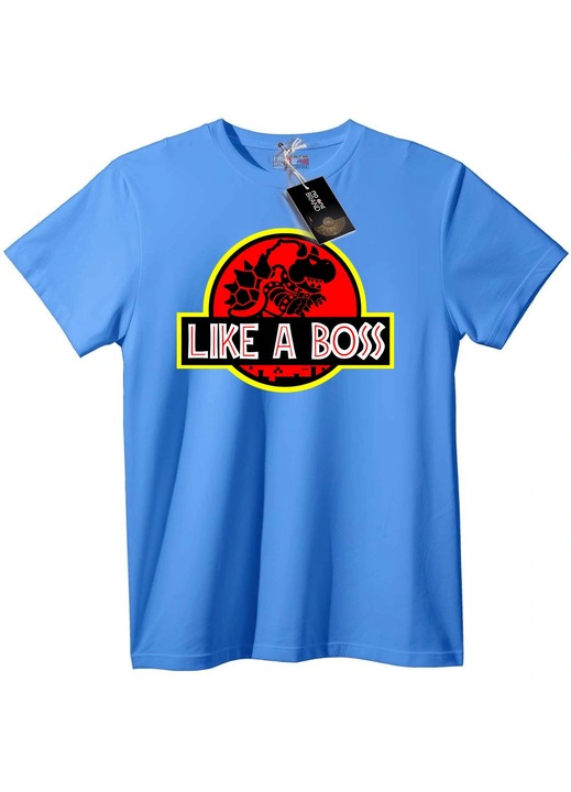 Tricou Like a Boss, Albastru deschis, 3XL