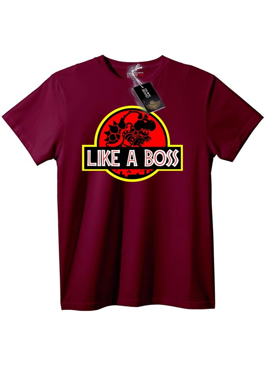 Tricou Like a Boss, Bordeaux, 7XL