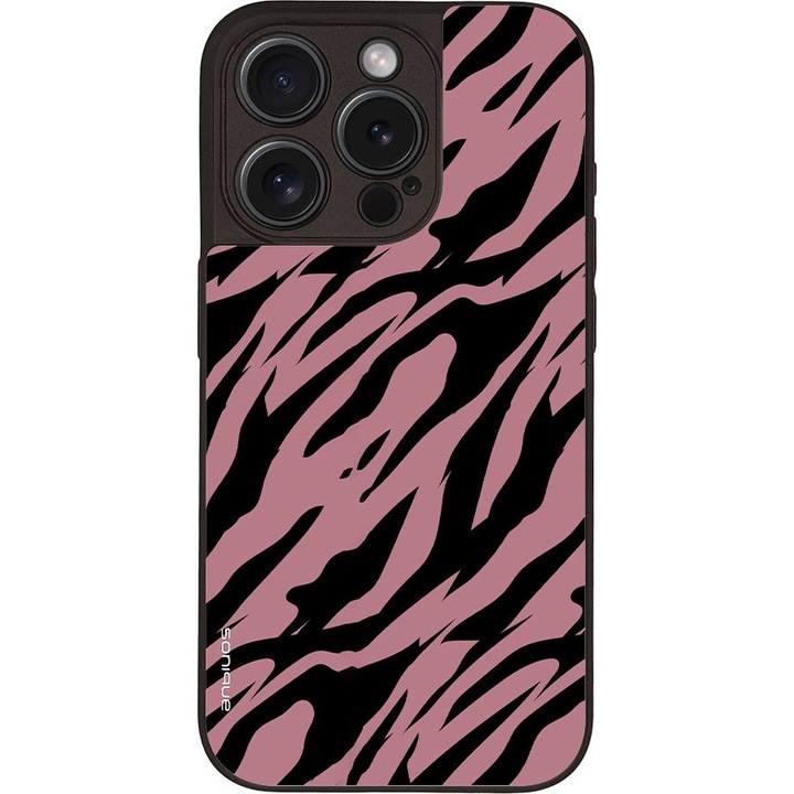 Husa telefon Sonique Animal Print Series, design tigru, silicon, pentru Apple iPhone 15 Pro