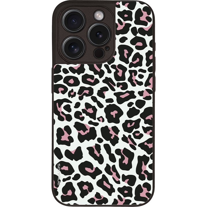 Husa telefon Sonique Animal Print Series, leopard, silicon, pentru Apple iPhone 15 Pro
