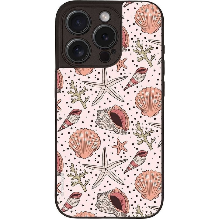 Husa telefon Sonique Ocean Series pentru Apple iPhone 15 Pro, silicon, design cu stele de mare, multicolor