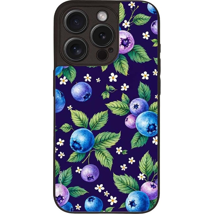 Husa telefon Sonique Fruit Series, pentru Apple iPhone 15 Pro, imprimeu fructe, silicon, multicolor
