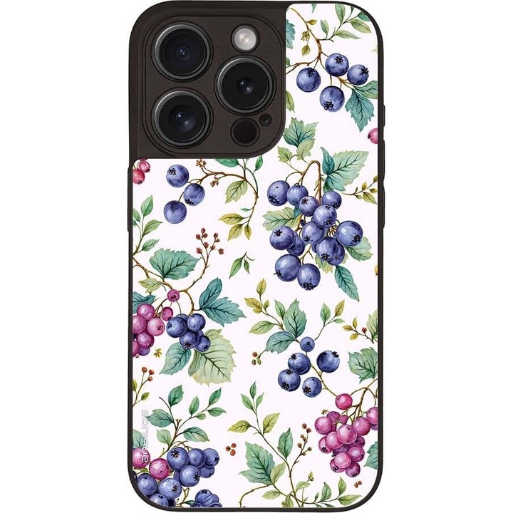 Husa telefon Sonique Fruit Series, pentru Apple iPhone 15 Pro, imprimeu fructe, silicon, multicolor