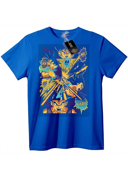 Tricou Goku vs. Vegeta Anime, Albastru