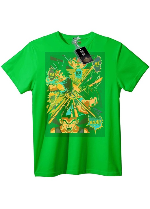 Tricou Goku vs. Vegeta Anime, Verde deschis