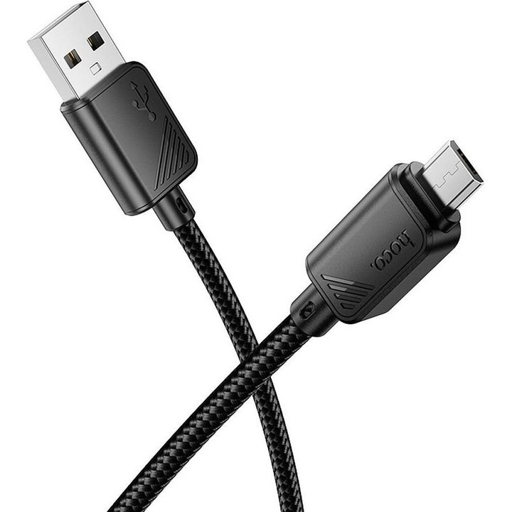 Cablu de date Hoco X113 USB-A - Micro USB, 1 m, 2.4 A, negru