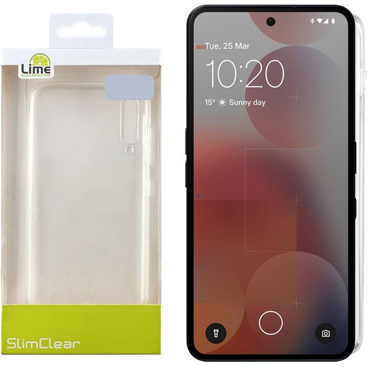 Husa telefon Lime Nothing Phone 3a Pro 5G 6.77" SlimClear, transparent, protectie completa camera