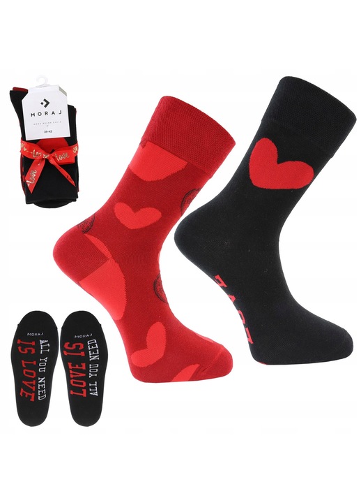 Sosete barbati Moraj set 2 perechi, model inimioare, 39-42, multicolor