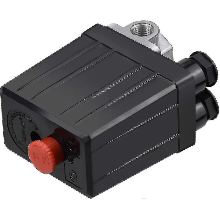 Comutator de presiune vertical, 4 cai, 220/380V, 20A, 82x52x127mm, pentru compresoare de aer