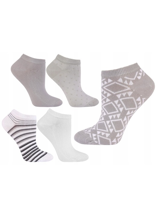 Sosete dama, 5-pak, 38-41, mix de culori, bumbac