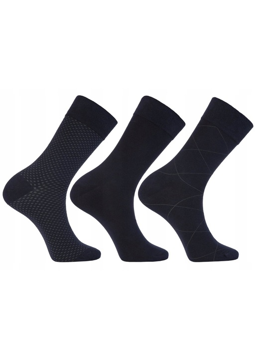 Sosete barbati Moraj 3-pak, inalte, diverse modele, 43-45, multicolor