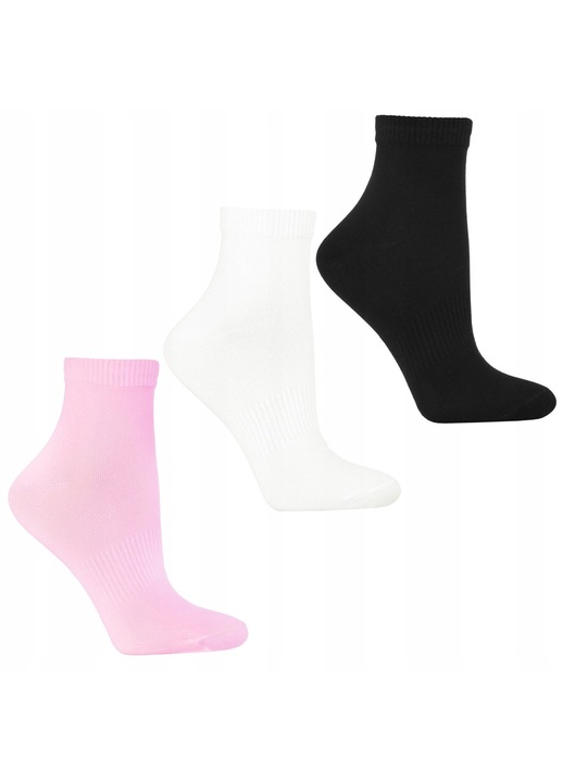 Sosete dama 3/4 set 3-pak, Moraj, colorate, 35-38