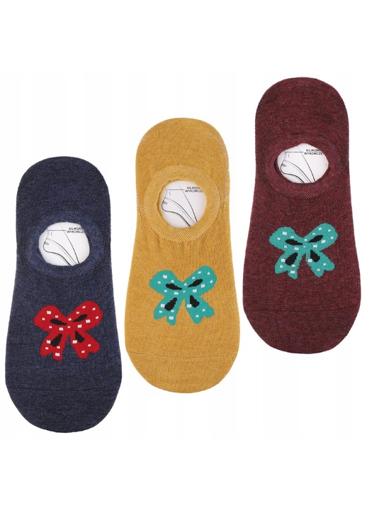 Дамски чорапи Moraj комплект 3 броя, ниски, многоцветни, 35-38