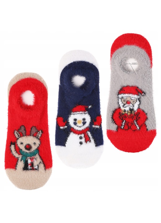 Дамски чорапи, 3-ПАК, Moraj, с коледен мотив, противоплъзгащи, 35-38