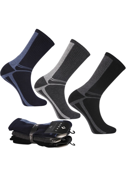 Sosete barbati Moraj, set 3 pachete, lungi, calduroase, 39-42, multicolor