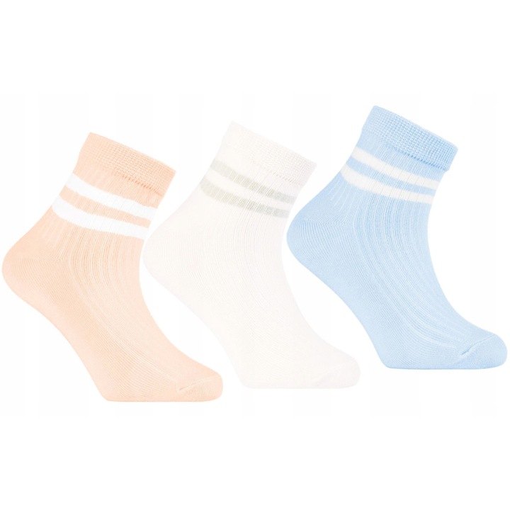 Sosete copii Moraj set 3 perechi, 27-30, multicolor, din bumbac cu elastan