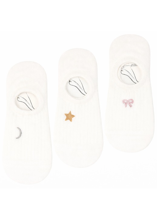 Sosete dama Moraj set 3 par, 35-38, design delicat, culoare multicolor