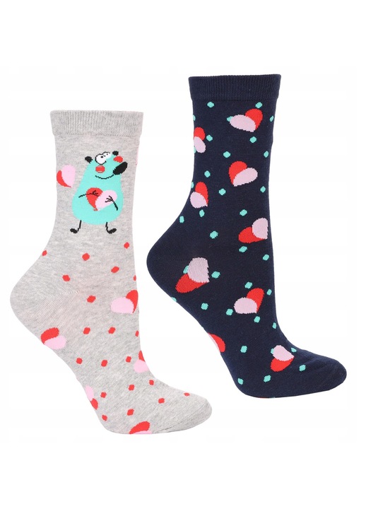 Sosete dama Moraj set 2-pak, modele amuzante, 35x38, multicolor