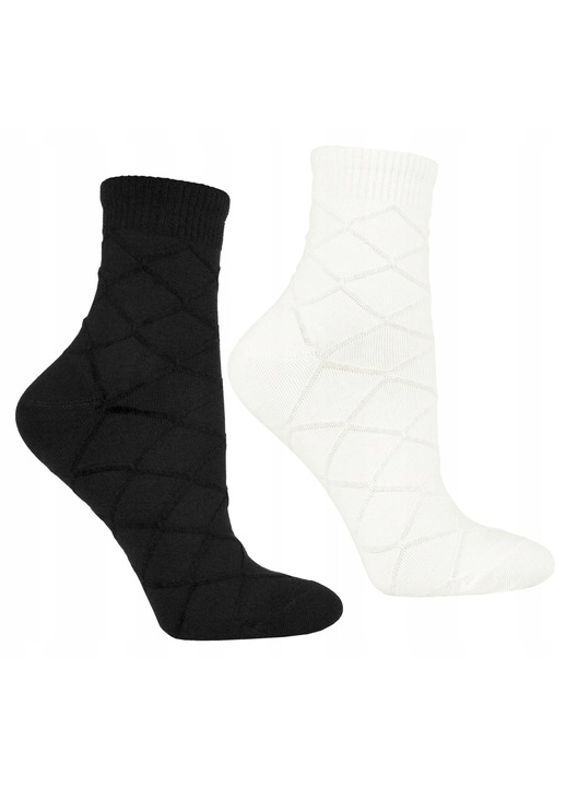 Sosete dama, 2-pak, Moraj, 35-38, bumbac, model delicat